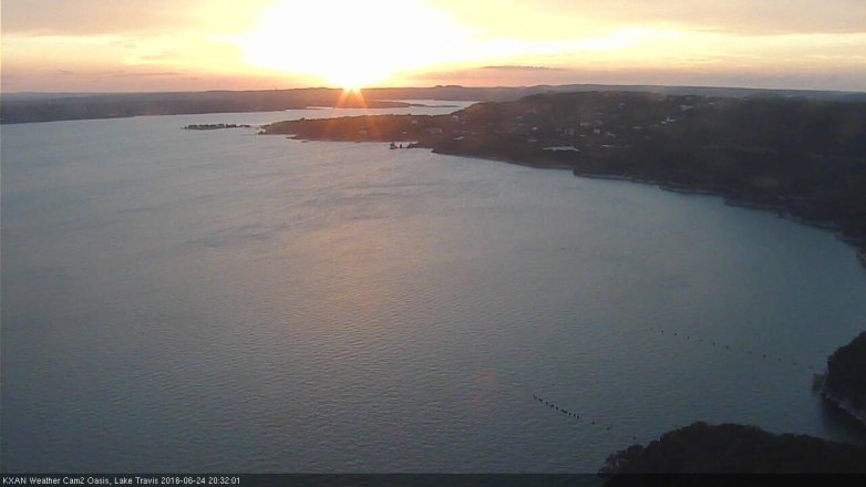 Lake Travis webcam, June 24, 2016 7:45 PM CT