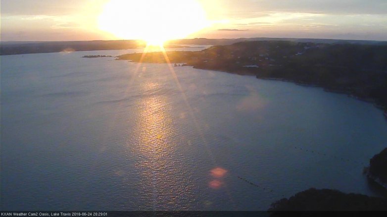 Lake Travis webcam, June 24, 2016 7:50 PM CT