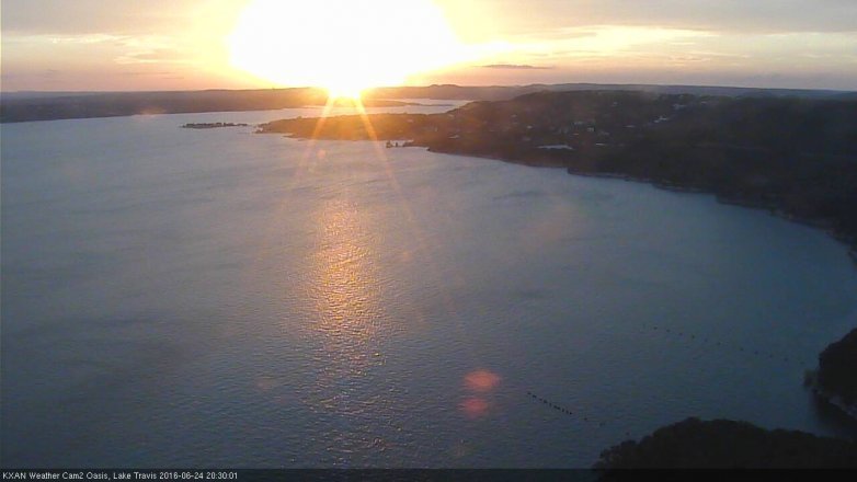 Lake Travis webcam, June 24, 2016 7:55 PM CT