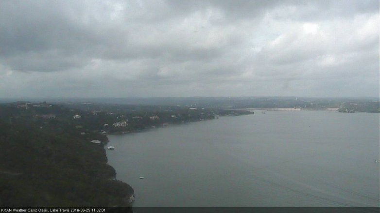 Lake Travis webcam, June 25, 2016 10:20 AM CT