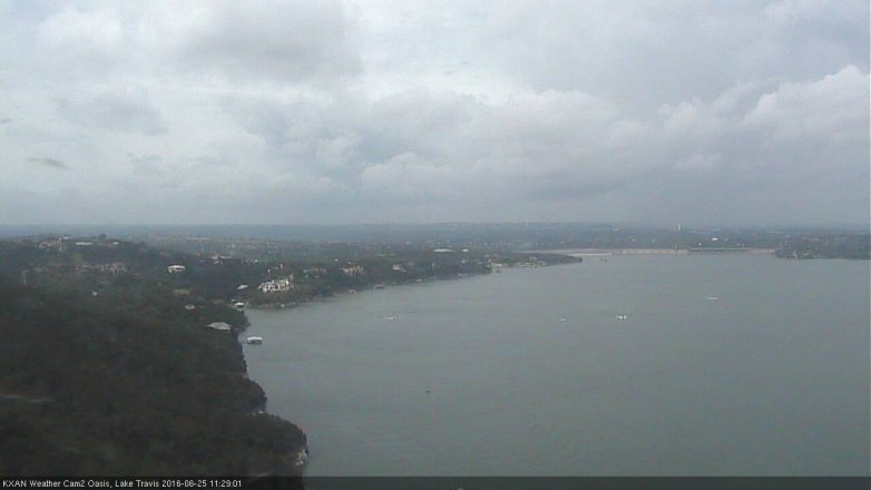 Lake Travis webcam, June 25, 2016 10:35 AM CT