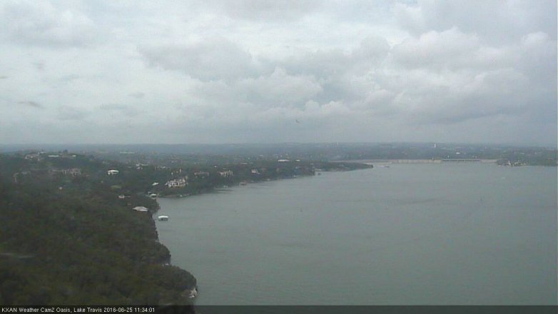 Lake Travis webcam, June 25, 2016 10:40 AM CT