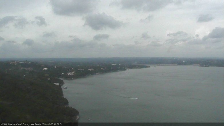 Lake Travis webcam, June 25, 2016 11:15 AM CT