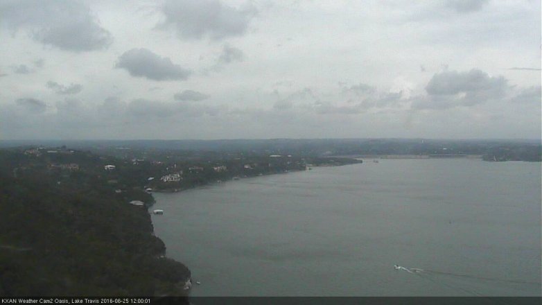 Lake Travis webcam, June 25, 2016 11:25 AM CT