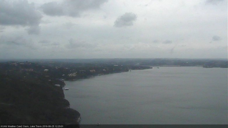Lake Travis webcam, June 25, 2016 11:35 AM CT
