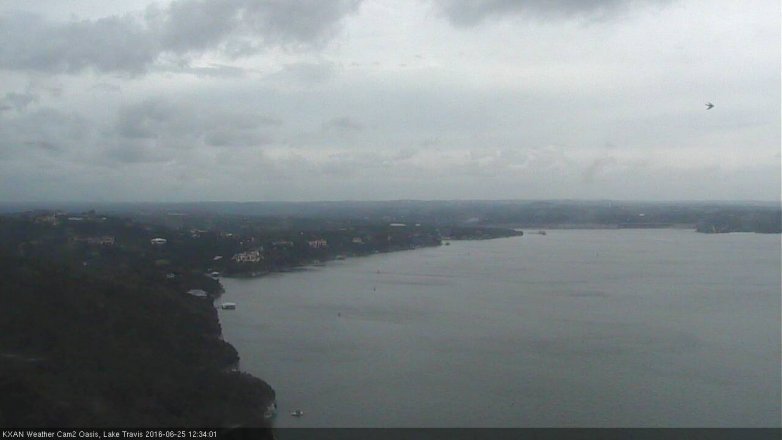 Lake Travis webcam, June 25, 2016 11:55 AM CT