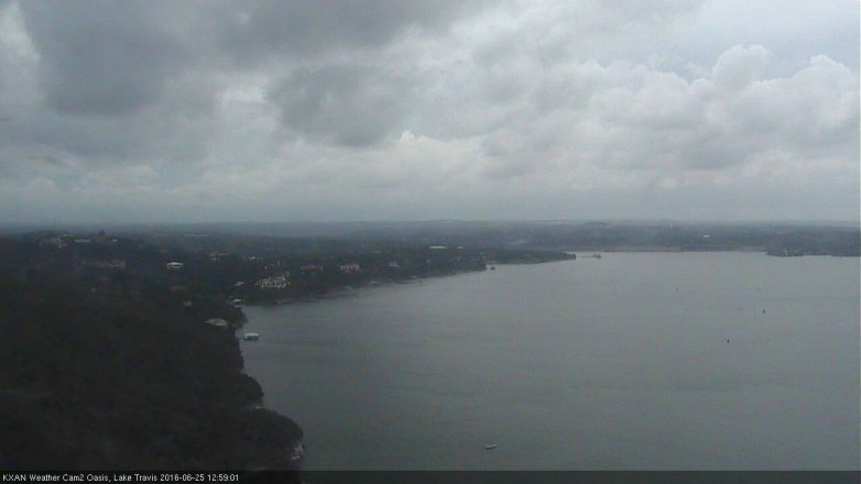 Lake Travis webcam, June 25, 2016 12:30 PM CT