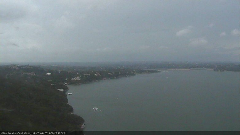 Lake Travis webcam, June 25, 2016 1:00 PM CT