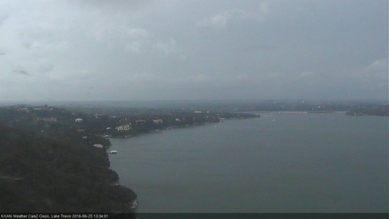 Lake Travis webcam, June 25, 2016 1:05 PM CT