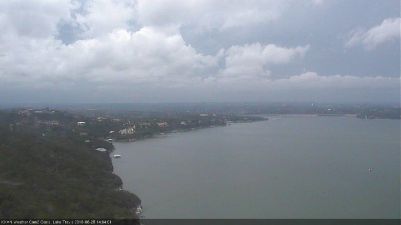 Lake Travis webcam, June 25, 2016 1:10 PM CT