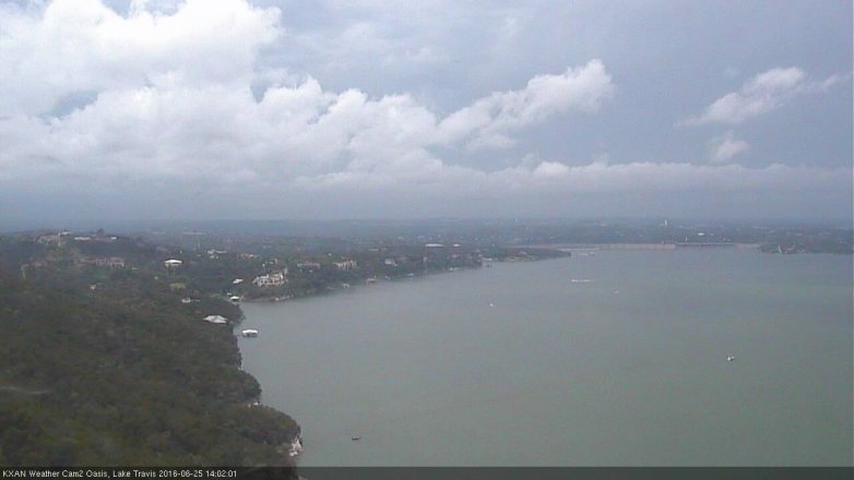 Lake Travis webcam, June 25, 2016 1:20 PM CT