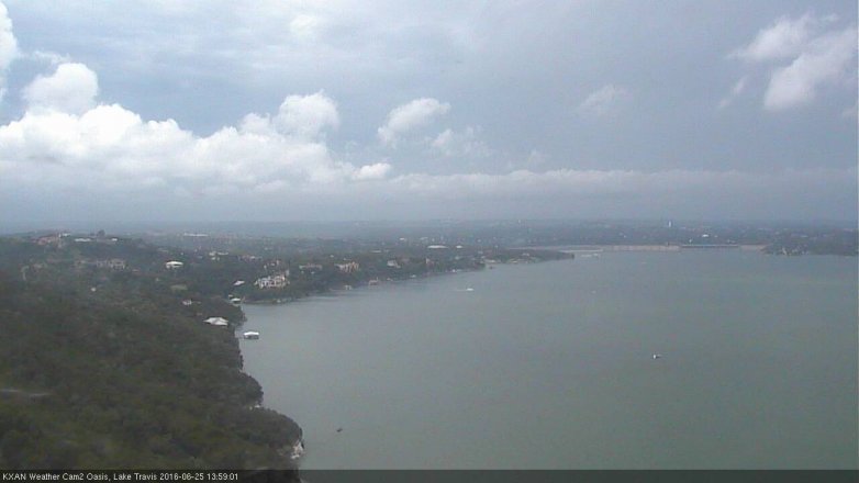 Lake Travis webcam, June 25, 2016 1:30 PM CT