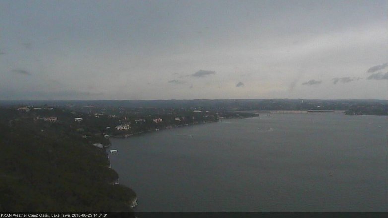 Lake Travis webcam, June 25, 2016 1:40 PM CT