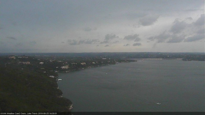 Lake Travis webcam, June 25, 2016 1:55 PM CT