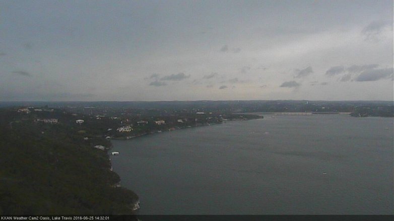 Lake Travis webcam, June 25, 2016 2:00 PM CT