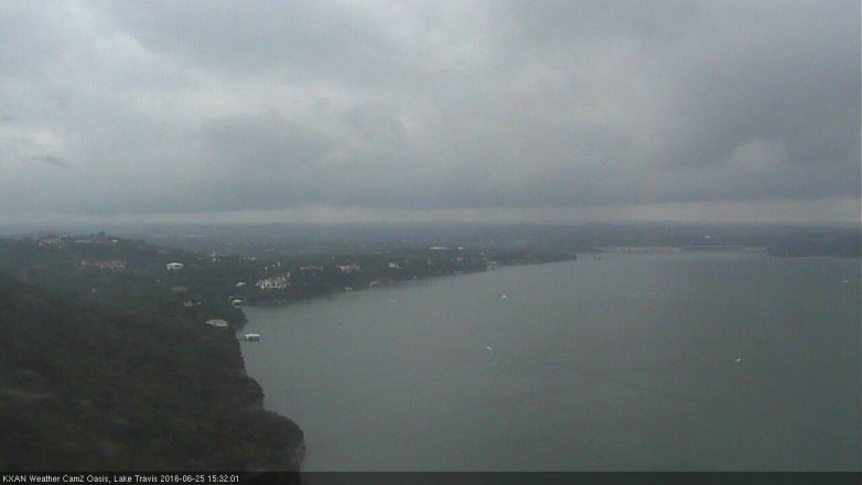 Lake Travis webcam, June 25, 2016 2:35 PM CT