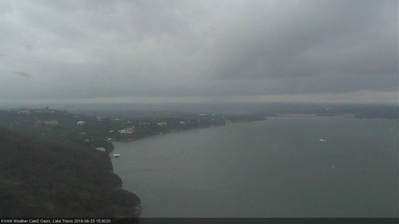 Lake Travis webcam, June 25, 2016 2:40 PM CT