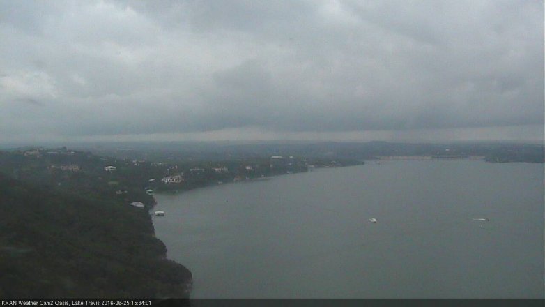 Lake Travis webcam, June 25, 2016 2:45 PM CT