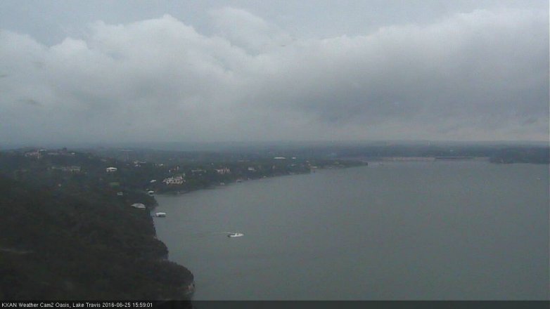 Lake Travis webcam, June 25, 2016 3:15 PM CT