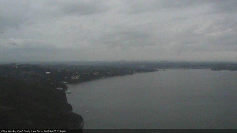 Lake Travis webcam, June 25, 2016 4:15 PM CT