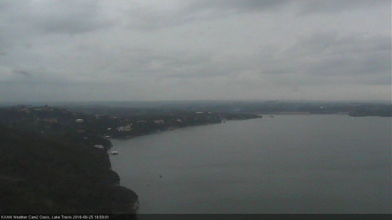 Lake Travis webcam, June 25, 2016 4:25 PM CT