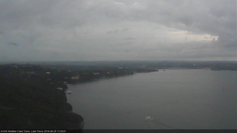 Lake Travis webcam, June 25, 2016 4:50 PM CT