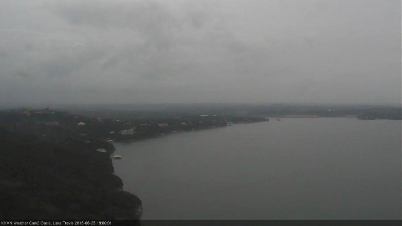 Lake Travis webcam, June 25, 2016 6:05 PM CT