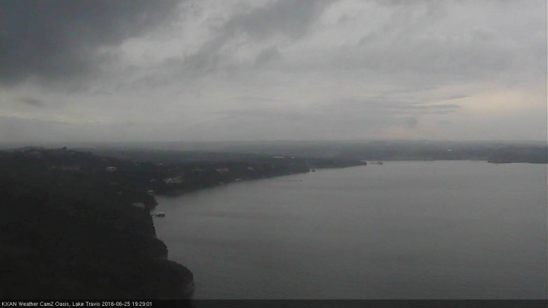 Lake Travis webcam, June 25, 2016 6:55 PM CT