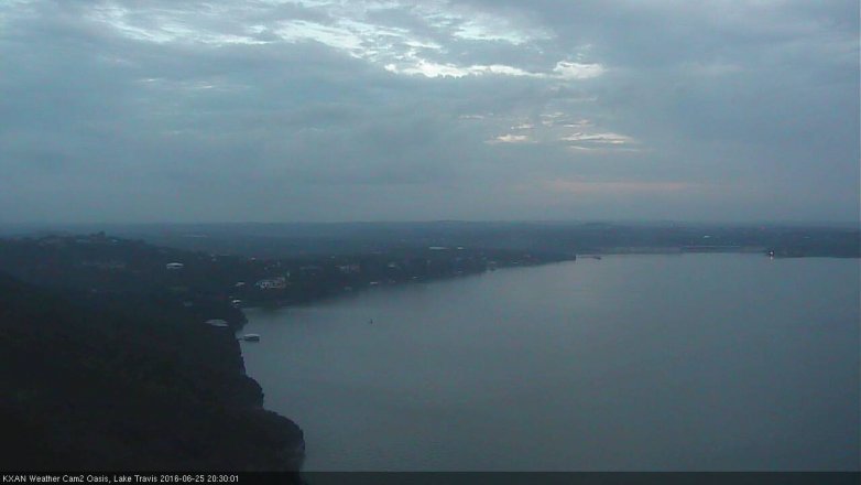 Lake Travis webcam, June 25, 2016 7:35 PM CT