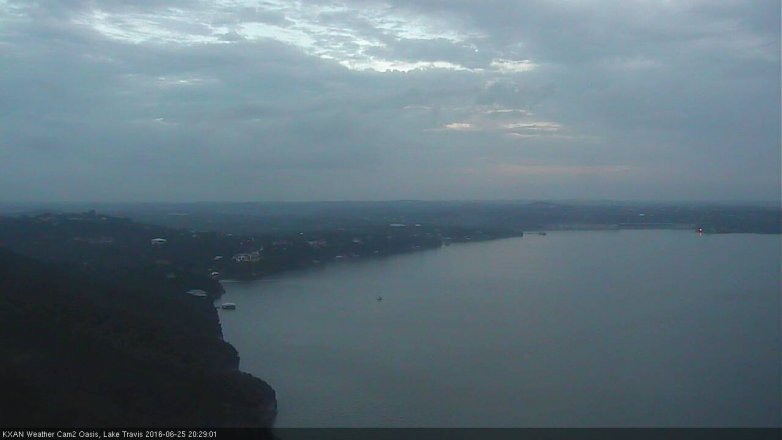 Lake Travis webcam, June 25, 2016 7:40 PM CT