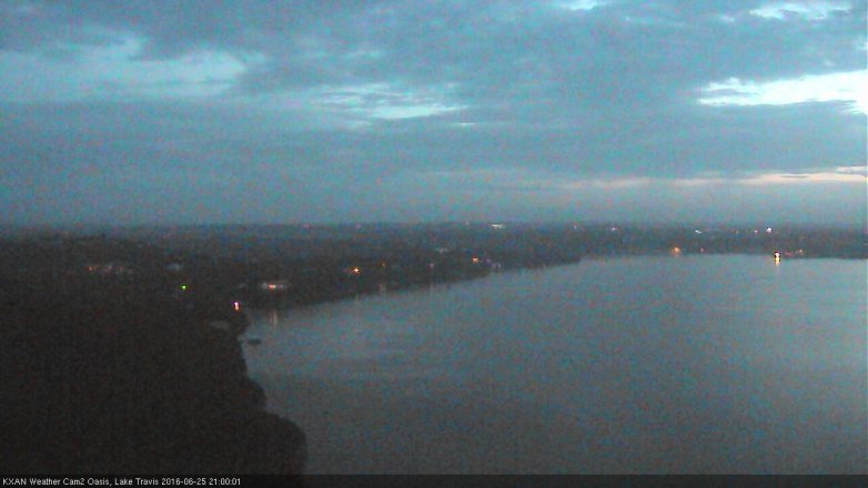 Lake Travis webcam, June 25, 2016 8:05 PM CT