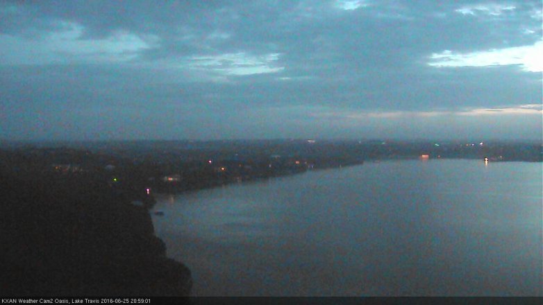 Lake Travis webcam, June 25, 2016 8:20 PM CT