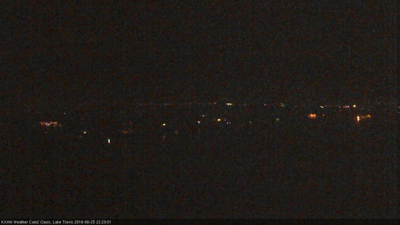 Lake Travis webcam, June 25, 2016 9:45 PM CT