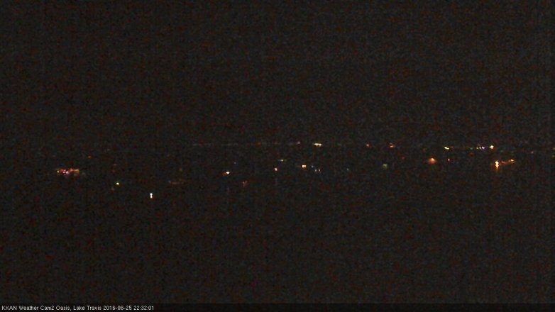 Lake Travis webcam, June 25, 2016 9:50 PM CT