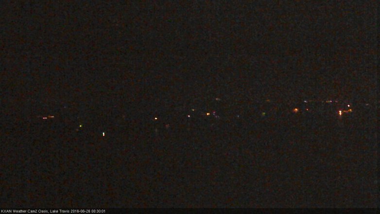 Lake Travis webcam, June 25, 2016 11:45 PM CT