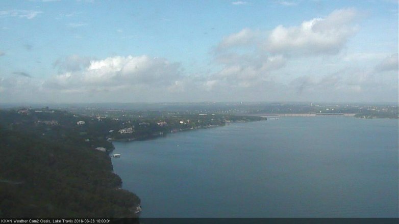 Lake Travis webcam, June 26, 2016 9:10 AM CT