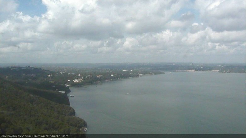 Lake Travis webcam, June 26, 2016 10:25 AM CT