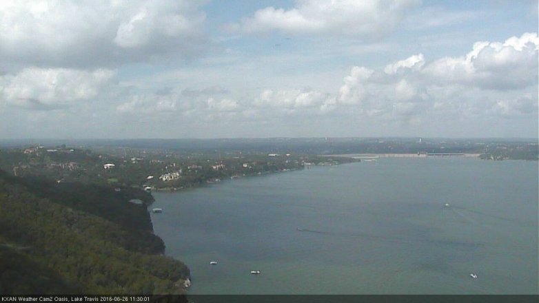 Lake Travis webcam, June 26, 2016 10:40 AM CT