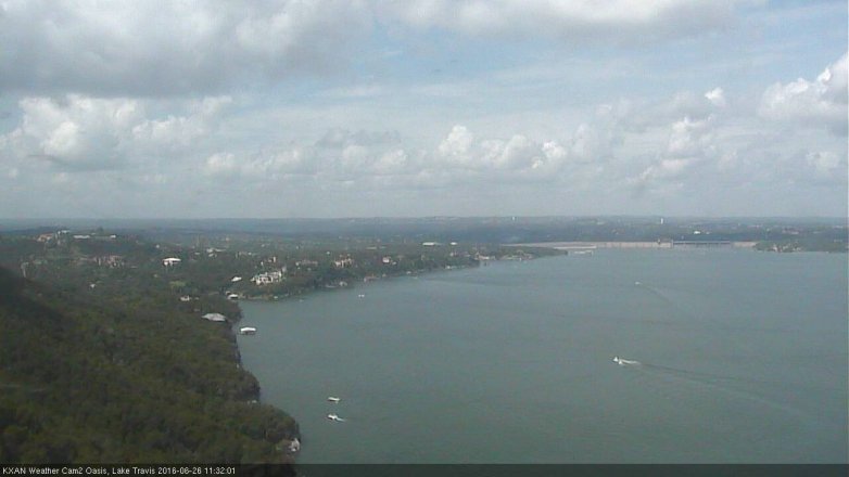 Lake Travis webcam, June 26, 2016 10:45 AM CT