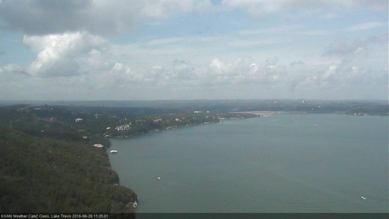 Lake Travis webcam, June 26, 2016 11:00 AM CT