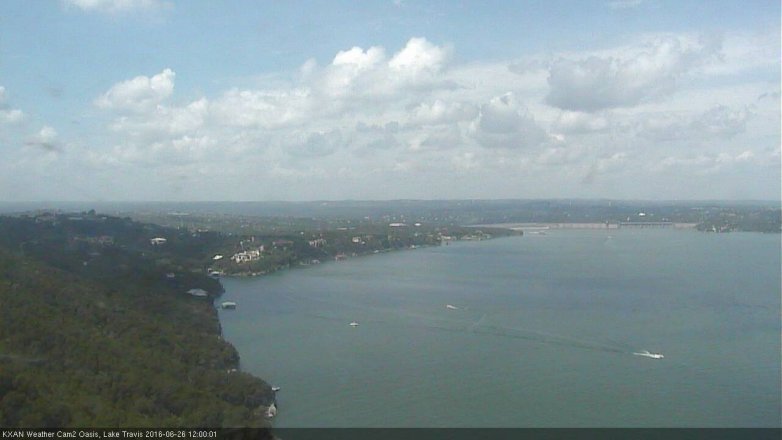 Lake Travis webcam, June 26, 2016 11:10 AM CT