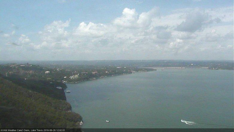 Lake Travis webcam, June 26, 2016 11:15 AM CT