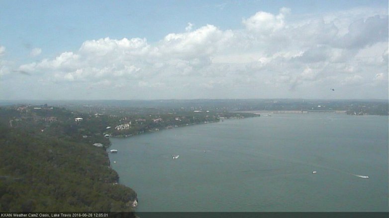 Lake Travis webcam, June 26, 2016 11:20 AM CT