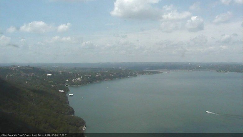Lake Travis webcam, June 26, 2016 11:35 AM CT