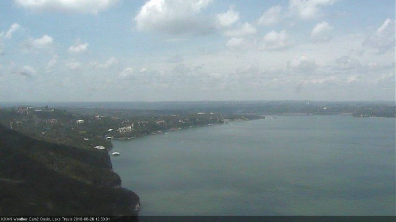Lake Travis webcam, June 26, 2016 11:55 AM CT