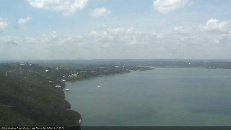 Lake Travis webcam, June 26, 2016 12:10 PM CT