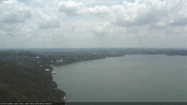 Lake Travis webcam, June 26, 2016 1:25 PM CT