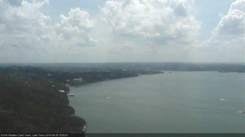 Lake Travis webcam, June 26, 2016 2:10 PM CT