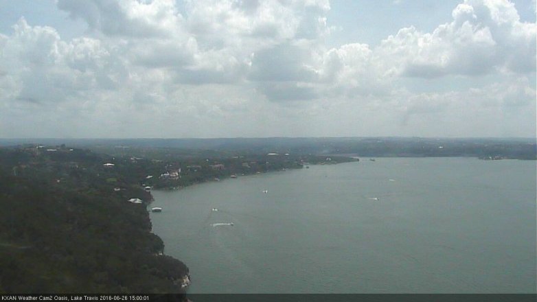 Lake Travis webcam, June 26, 2016 2:15 PM CT