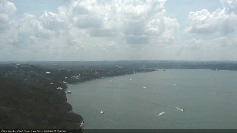 Lake Travis webcam, June 26, 2016 2:20 PM CT